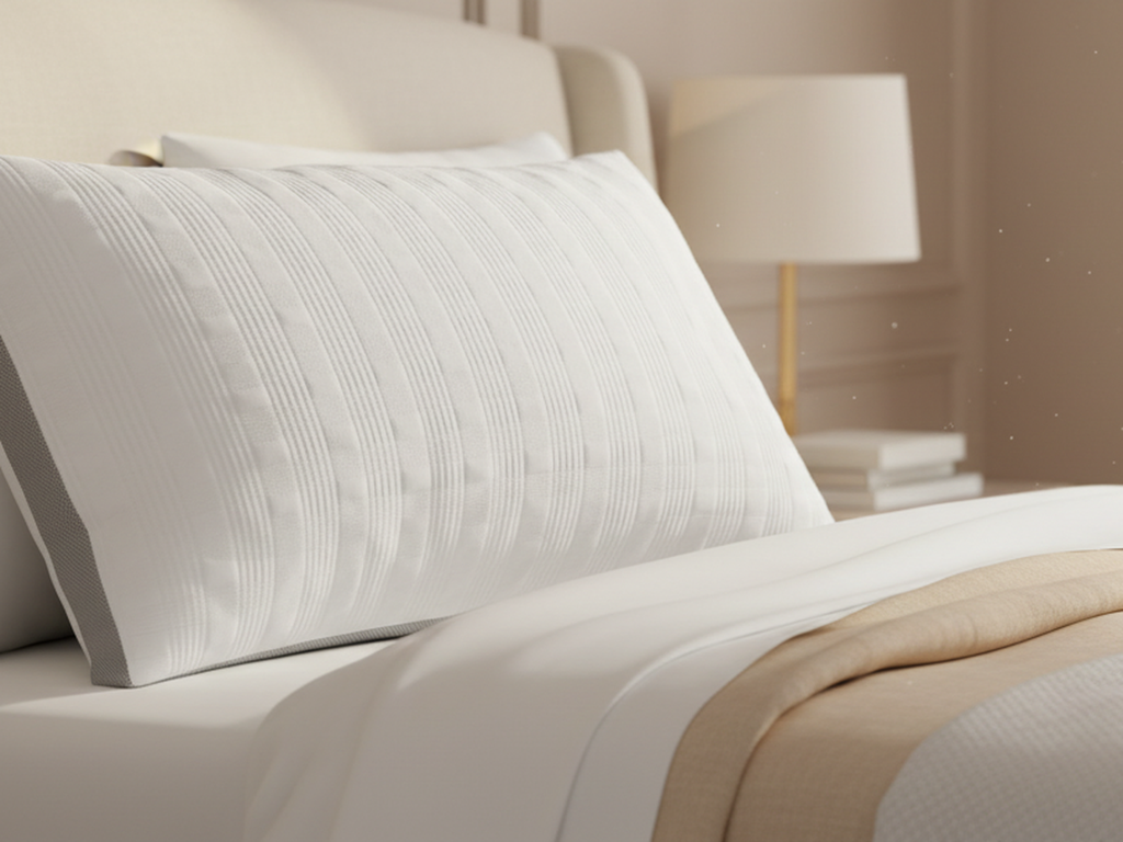 Loftly pillow styled on a luxury bed