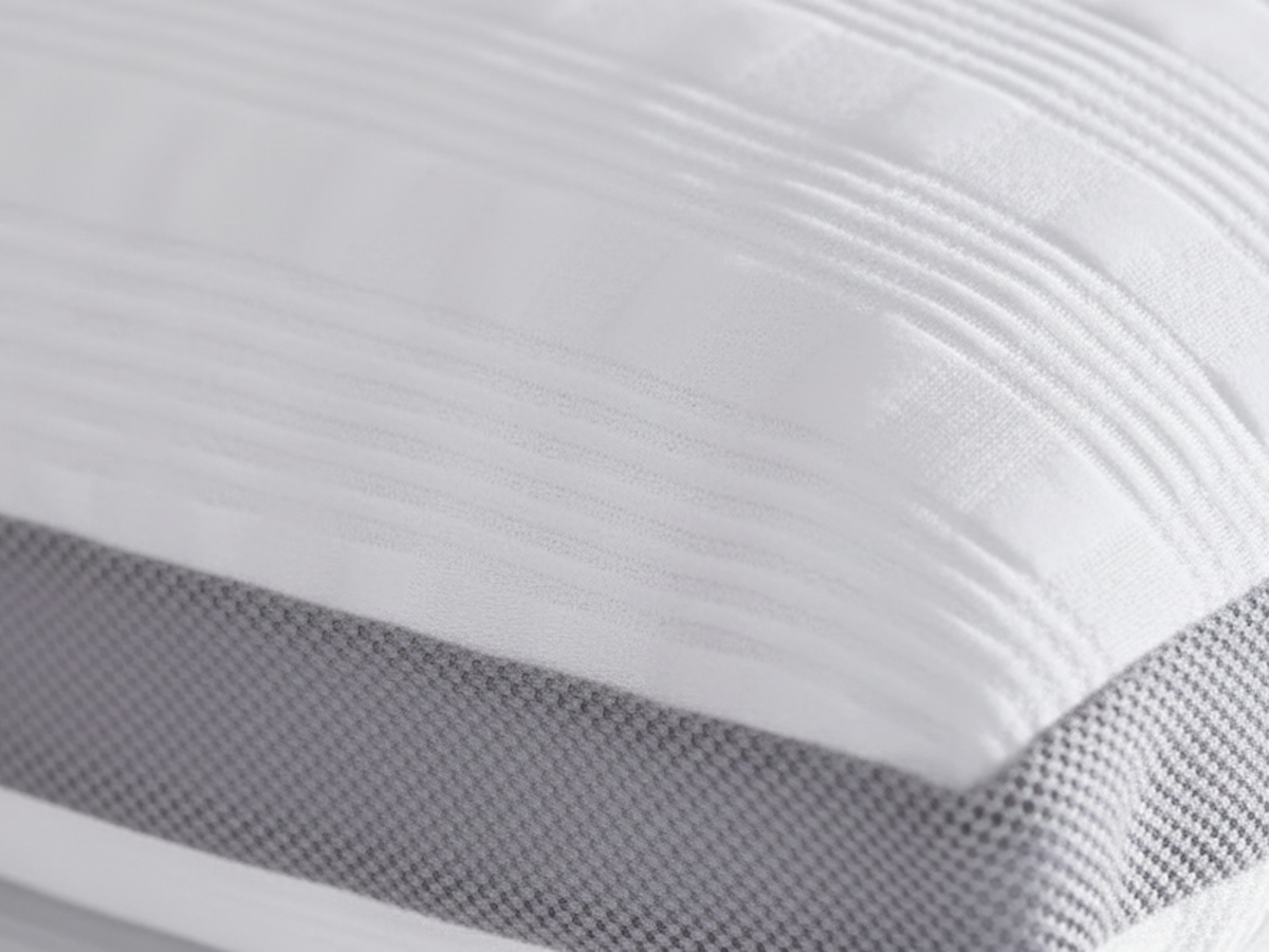 Breathable bamboo blend cover close up