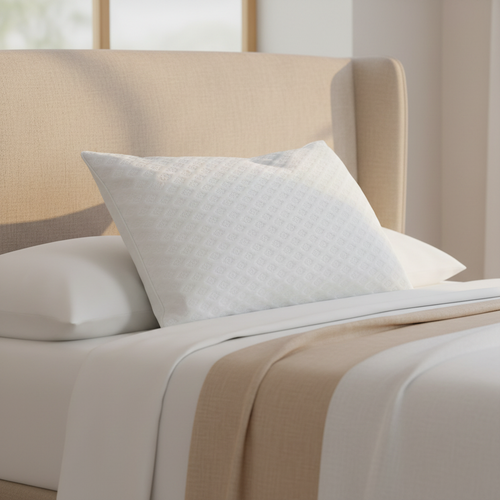Loftly pillow styled on a luxury bed