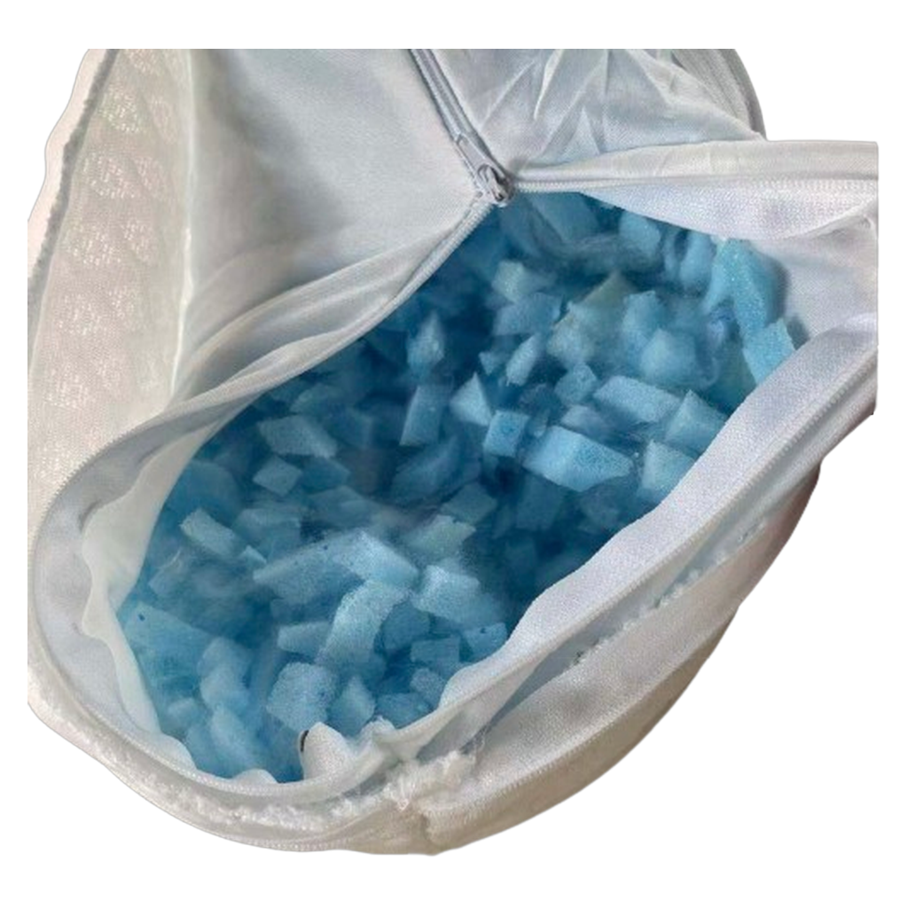Adjustable shredded memory foam fill